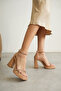 Women's Nude Heeled Sandals Tr12My01C - 4