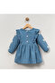 Girls' 1-4 Years Old Embroidered Buckle Denim Dress - 5