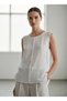 Double Layer Sleeveless Voile Shirted Cloth Blazer - 3