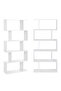 VASAGLE Zigzag Floating Wall Shelf Cube Design, Wooden Shelving for Books - White - 5
