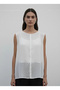 Double Layer Sleeveless Voile Shirted Cloth Blazer - 2