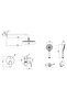 Plus Brown 2 Way Concealed Bath Mixer with Overhead & Hand Shower, Durable Brass Finish - 2