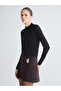 Alita City with a Difference in Color, Lcw Vision Brown Polyviscon Plain Mini Women's Shorts Skirt - 3