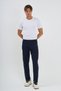 Navy Blue Seasonal Men's Sweatpants Comfortable Fit Straight Leg with Zipper Pockets - 2