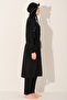 Oversize Long Hijab Swimsuit with Pile Trim Hat - Alf26521 - 5