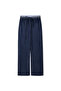 Kontrast bel wide leg pantolon - 3