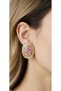 Women's Gold Color Oval Colorful Stone Big Model 316L Stainless Steel Earrings - 5