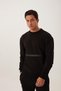 Men's Zipper Detailed Sweatshirt Black