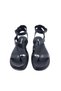 B261802 Genuine Leather Women's Comfort Black Color Flip-Flop Gladiator Sandals - 7