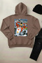Pi̇lot - Unisex Hooded Kangaroo Pocket 3 Thread Puff (with Fleece Inside) Sweatshirt
