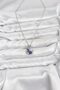 316L Steel Chain Silver Color Night Model Zircon Stone Women's Necklace - 2