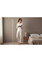 Hearted White Cotton Women's Pajamas Set