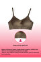 Women's Stitch-Free Bra Wave Base Corded Fabric Laser Cut Double Layer Ghost Bra Shiny Khaki - 622 - 3