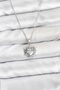 316L Steel Chain Silver Color Heart Model Zircon Stone Women's Necklace