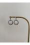 Special Series Zircon Stone Detail Xp Dangle Xp Hoop Silver Earrings - 7