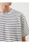 Timeless Clothing & Timeless Choices Zero Roba Collar Short Sleeve Striped Combed Cotton Men's T-Shirt - 3