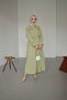Women's Hijab Suit with Ribbon Detail on the Front and Gathered Skirt
