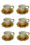 Cup Set of 6 - 6 Plates - 6 Cups