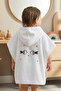Baby Poncho Bath and Beach Towel 100% Cotton with Hood and Embroidered Figures - Fish - 2