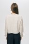 Women's Scallop Embroidered V-Neck Natur Blouse - 5