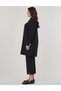 Chain Detailed Comfortable Cut Viscose Tunic Black 21022 - 6