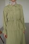 Women's Hijab Suit with Ribbon Detail on the Front and Gathered Skirt - 6