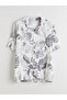 Lcw Vision Ecru Regular Fit Resort Collar Short Sleeve Patterned Men's Shirt - 5