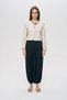 Women's Scallop Embroidered V-Neck Natur Blouse - 3