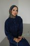 Women's Hijab Suit with Ribbon Detail on the Front and Gathered Skirt - 5