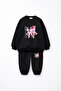 KPOP Demon Hunters Huntrix Rumi Mira Zoey Printed Oversized Unbrushed Girls' Sweatshirt and Pants Set - 2