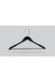 Wooden (Gold Hook Lama) Bar Hanger for Shirts and Trousers, Black Color, 4 Pieces - 3
