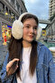 Young White Plush Headphones |   Unisex Winter Soft Ear Protection - 2