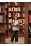 Cotton Hole Detailed Crew Neck Sweater and Knitwear Pants Top and Bottom Set - 2