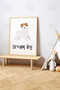 One Piece Raw Color Real Wood Framed Painting - Teknrsymdf-12 - 2