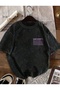 Acid Washed Oversize Unisex T-Shirt - Anthracite Oversize T-Shirt - 3
