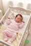 2-Piece Combed Cotton Ribbed Baby Set with Booties, 100% Organic Cotton