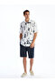 Regular Fit Short Sleeve Patterned Men's Shirt - 2
