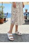 Lov Stone Detailed Orthopedic Comfortable Sole Doctor Nurse Pool Sea Beach Women's Slippers White - 3