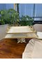 5 Piece Square Porcelain Dowery Set with Cast Frame, Stands, Handles & Presentation Set Gold - 6
