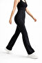 Women's High Waist Lycra Front Gathered Fabric Trousers Stretchy Office Casual Stylish - 4