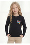 Printed Long Sleeve Girls' T-Shirt B12