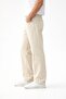 Men's Washable Cream Baggy Jeans with a Casual Fit for Everyday Wear. - 4