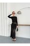 Lace Evening Dress Skirt - Black |   F1887 - Black - 3