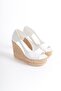Women's Belon 11 cm Platform Wedge Heeled Shoes White - 2