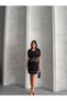 Gold Button Detailed Crop Cardigan Mini Skirt Knitwear Set - 4