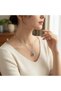 Blue Stone Starry Planet Necklace - Silver Color with Zircon Stone Detail - 6