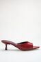 High heel women's slippers - 5 cm thin heel pointed toe women's slippers burgundy yanki - 4