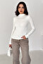 Women's Stitched Detailed Fit Blouse – White Line - 6