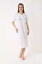 Women's Cotton Short Sleeve Patterned Long Nightdress