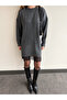 Anthracite Lace Short Knit Dress - 251008 - 5